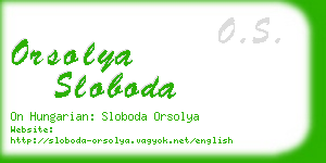 orsolya sloboda business card